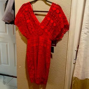 NWT red lace dress!